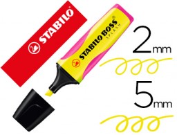 Marcador fluorescente Stabilo Boss Splash Grip tinta amarilla